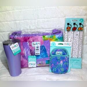Swig Bundle, 32oz retired Pixie Tumbler, Cloud Nine Lunch bag, Mermaid pouch